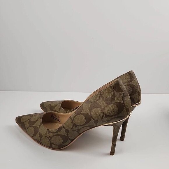 COACH Samantha Signature C Monogram Stiletto Heels - Picture 2 of 6